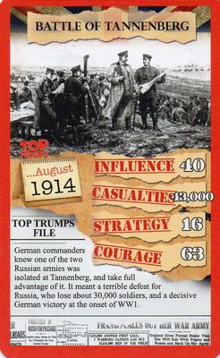 2015 Top Trumps WW1 Top 30 Moments #NNO Battle of Tannenberg Front