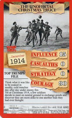2015 Top Trumps WW1 Top 30 Moments #NNO The unofficial christmas truce Front