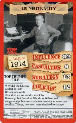 2015 Top Trumps WW1 Top 30 Moments #NNO US neutrality Front