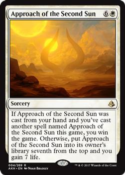 2017 Magic the Gathering Amonkhet #4 Approach of the Second Sun Front