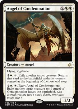 2017 Magic the Gathering Hour of Devastation #3 Angel of Condemnation Front