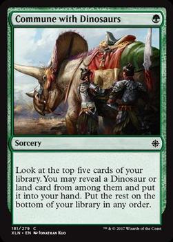 2017 Magic the Gathering Ixalan #181 Commune with Dinosaurs Front