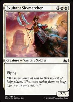 2018 Magic the Gathering Rivals of Ixalan #7 Exultant Skymarcher Front