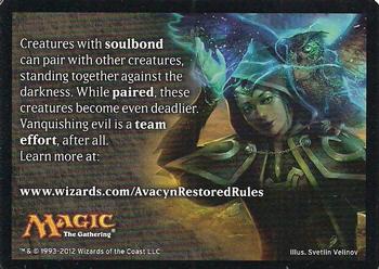 2012 Magic the Gathering Avacyn Restored - Rules & Tips #NNO Soulbound Front