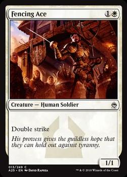 2018 Magic the Gathering Masters 25 #13 Fencing Ace Front