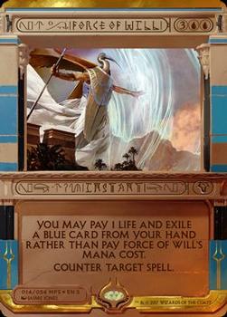 2017 Magic the Gathering Amonkhet - Invocations #14 Force of Will Front