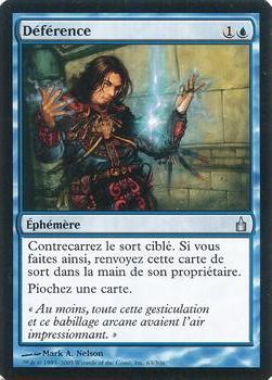 2005 Magic the Gathering Ravnica: City of Guilds French #63 Déférence Front