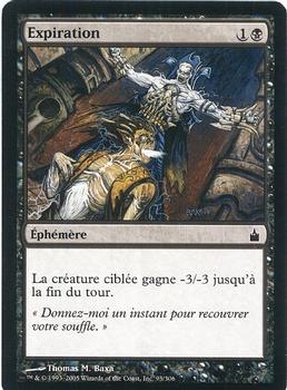 2005 Magic the Gathering Ravnica: City of Guilds French #93 Expiration Front