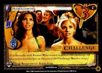 2002 Score Buffy The Vampire Slayer CCG: Class of '99 #2 Homecoming Front