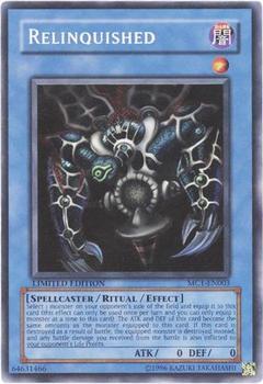 2004 Yu-Gi-Oh! Master Collection Volume 1 #MC1-EN003 Relinquished Front