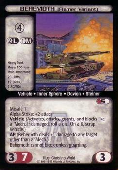 1998 Battletech Arsenal #NNO Behemoth (Flamer Variant) Front