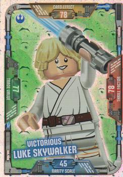2018 Lego Star Wars Trading Card Collection #2 Victorious Luke Skywalker Front