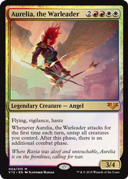 2015 Magic the Gathering From the Vault: Angels #004 Aurelia, the Warleader Front