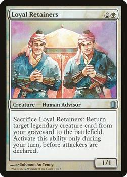 2012 Magic the Gathering Commander's Arsenal #10 Loyal Retainers Front