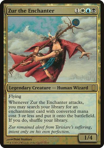 2012 Magic the Gathering Commander's Arsenal - Oversized Commanders #10 Zur the Enchanter Front
