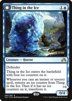2016 Magic the Gathering Shadows over Innistrad - Prerelease Promos #92 Thing in the Ice / Awoken Horror Front