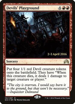 2016 Magic the Gathering Shadows over Innistrad - Prerelease Promos #151 Devil's Playground Front