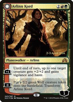 2016 Magic the Gathering Shadows over Innistrad - Prerelease Promos #243 Arlinn Kord / Arlinn, Embraced by the Moon Front