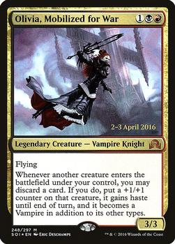 2016 Magic the Gathering Shadows over Innistrad - Prerelease Promos #248 Olivia, Mobilized for War Front