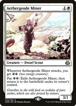 2017 Magic the Gathering Aether Revolt - Prerelease Promos #4 Aethergeode Miner Front