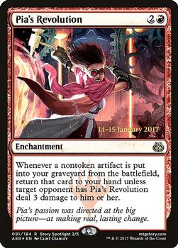 2017 Magic the Gathering Aether Revolt - Prerelease Promos #91 Pia's Revolution Front