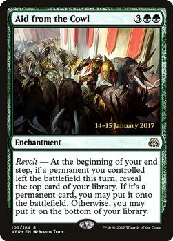 2017 Magic the Gathering Aether Revolt - Prerelease Promos #105 Aid from the Cowl Front