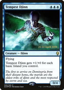 2018 Magic the Gathering Dominaria - Prerelease Promos #068 Tempest Djinn Front