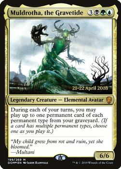 2018 Magic the Gathering Dominaria - Prerelease Promos #199 Muldrotha, the Gravetide Front