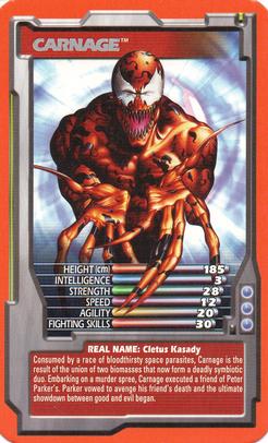 2005 Top Trumps Specials Marvel Comic Heroes 3 #NNO Carnage Front