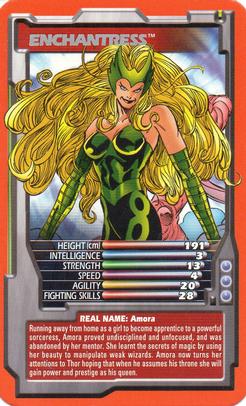 2005 Top Trumps Specials Marvel Comic Heroes 3 #NNO Enchantress Front