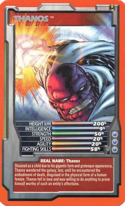 2005 Top Trumps Specials Marvel Comic Heroes 3 #NNO Thanos Front