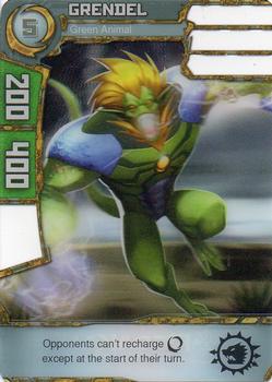 2011 Redakai Conquer The Kairu Metacharged #2304 Grendel - Green Animal Front
