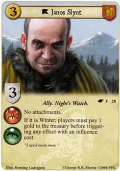 2008 FFG A Game of Thrones LCG: A Time of Ravens - The Winds of Winter #28 Janos Slynt Front