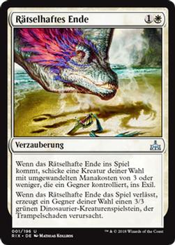 2018 Magic the Gathering Rivals of Ixalan German #1 Rätselhaftes Ende Front