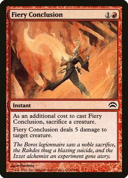 2012 Magic the Gathering Planechase 2012 #42 Fiery Conclusion Front
