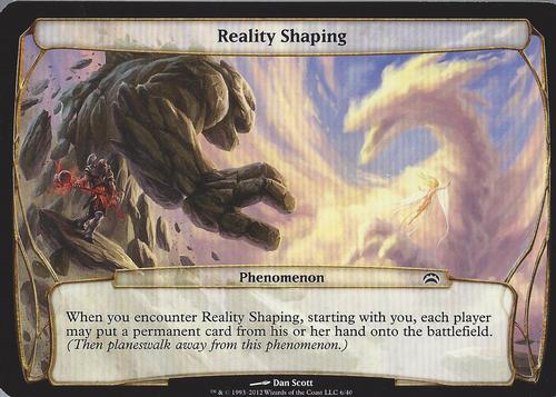 2012 Magic the Gathering Planechase 2012 - Oversized Planar Cards #6 Reality Shaping Front