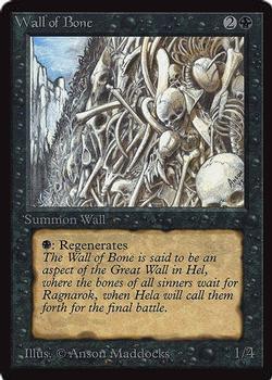 1993 Magic the Gathering International Collectors' Edition #NNO Wall of Bone Front