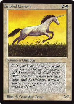 1993 Magic the Gathering International Collectors' Edition #NNO Pearled Unicorn Front
