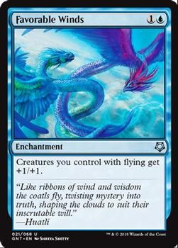 2018 Magic the Gathering Game Night #21 Favorable Winds Front