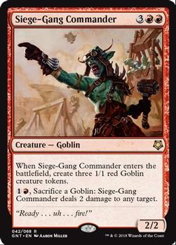 2018 Magic the Gathering Game Night #42 Siege-Gang Commander Front