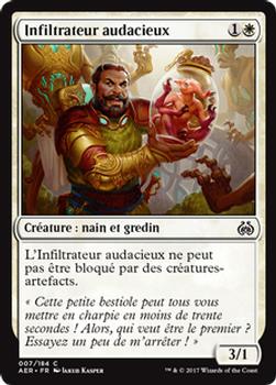 2017 Magic the Gathering Aether Revolt French #7 Infiltrateur audacieux Front