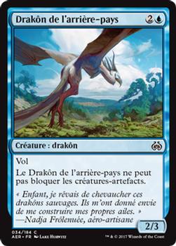 2017 Magic the Gathering Aether Revolt French #34 Drakôn de l'arrière-pays Front