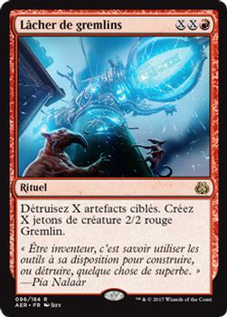 2017 Magic the Gathering Aether Revolt French #96 Lâcher de gremlins Front