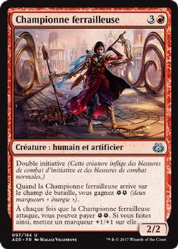 2017 Magic the Gathering Aether Revolt French #97 Championne ferrailleuse Front
