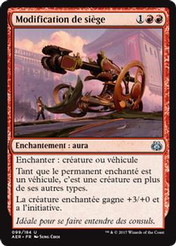 2017 Magic the Gathering Aether Revolt French #99 Modification de siège Front