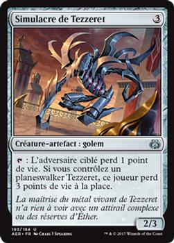 2017 Magic the Gathering Aether Revolt French #193 Simulacre de Tezzeret Front