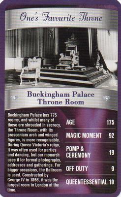 2012 Top Trumps The Diamond Jubilee One's Favourite Things #NNO Buckingham Palace Throne Room Front