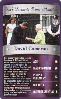 2012 Top Trumps The Diamond Jubilee One's Favourite Things #NNO David Cameron Front