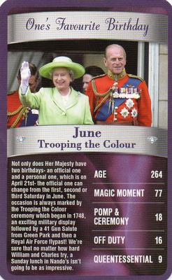 2012 Top Trumps The Diamond Jubilee One's Favourite Things #NNO June Trooping the Colour Front