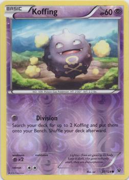 2016 Pokemon XY Fates Collide - Reverse Holo #27/124 Koffing Front